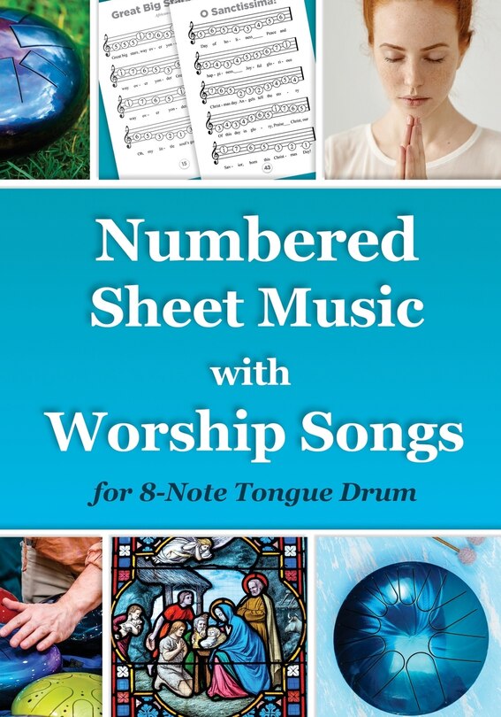 Front cover_Numbered Sheet Music with Worship Songs for 8-Note Tongue Drum