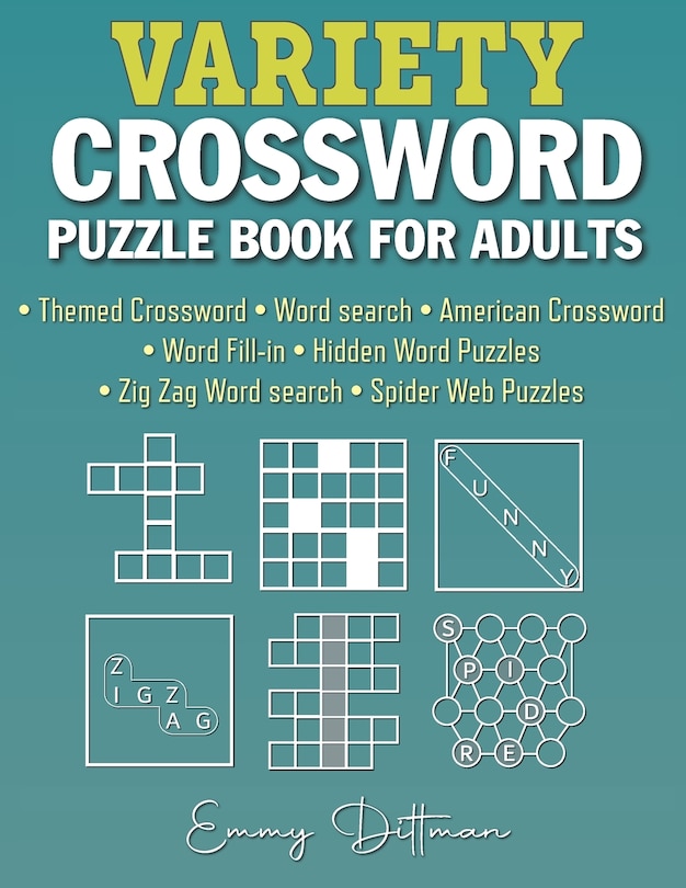 Variety Crossword Puzzle Book for Adults: 105 Easy to Medium Puzzles