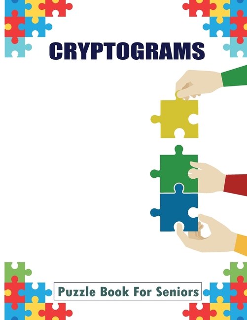 Front cover_Cryptogram Puzzle Book For Seniors