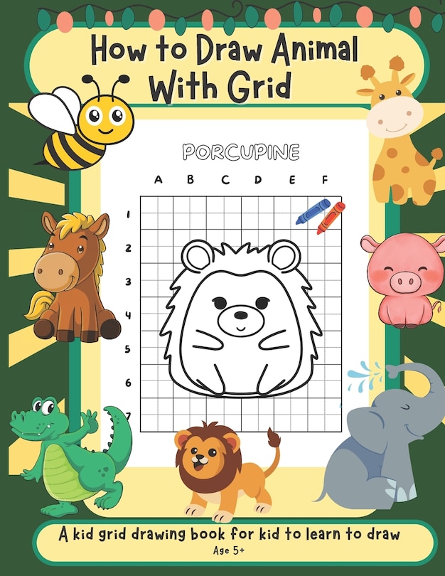 Couverture_้How to draw animal with grid
