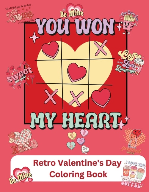 Retro Valentine's Day Coloring Book