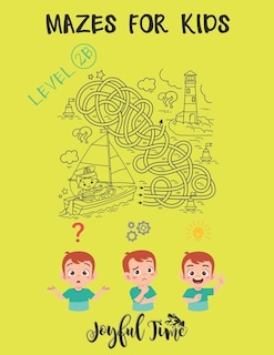 Mazes for kids - Level 2B: 76 Mazes of medium difficulty to solve and color. Ages 4-7