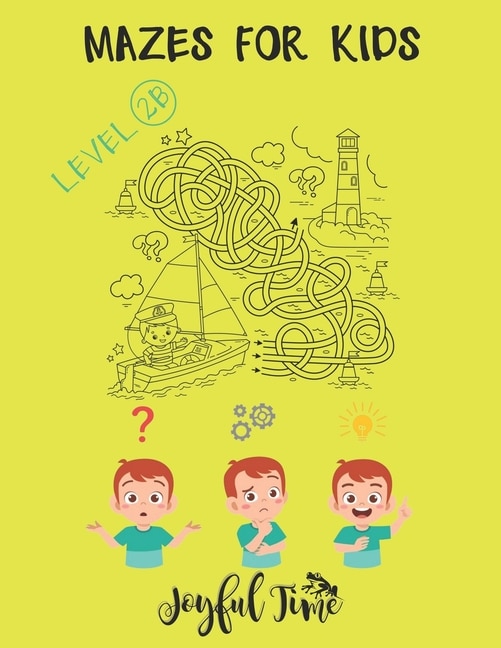 Mazes for kids - Level 2B: 76 Mazes of medium difficulty to solve and color. Ages 4-7