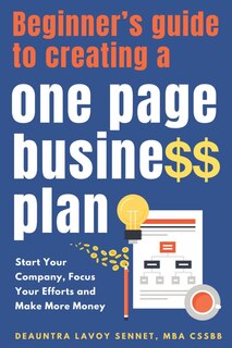Front cover_Beginner's Guide To Creating A One Page Business Plan