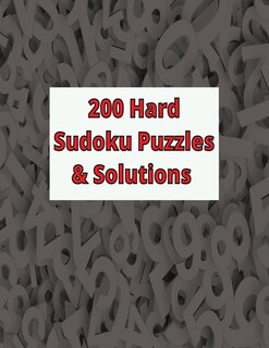 Couverture_200 Hard Sudoku Puzzles & Solutions