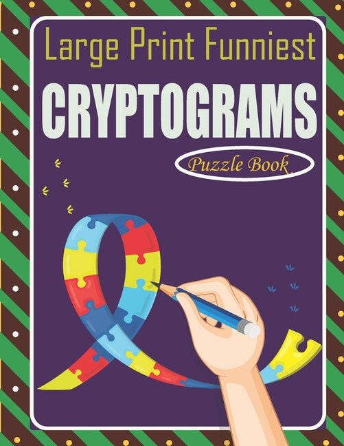 Front cover_Large Print Funniest Cryptograms Puzzle Book