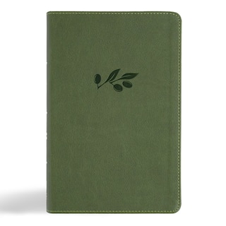 Front cover_CSB Large Print Personal Size Reference Bible, Digital Study Edition, Olive LeatherTouch
