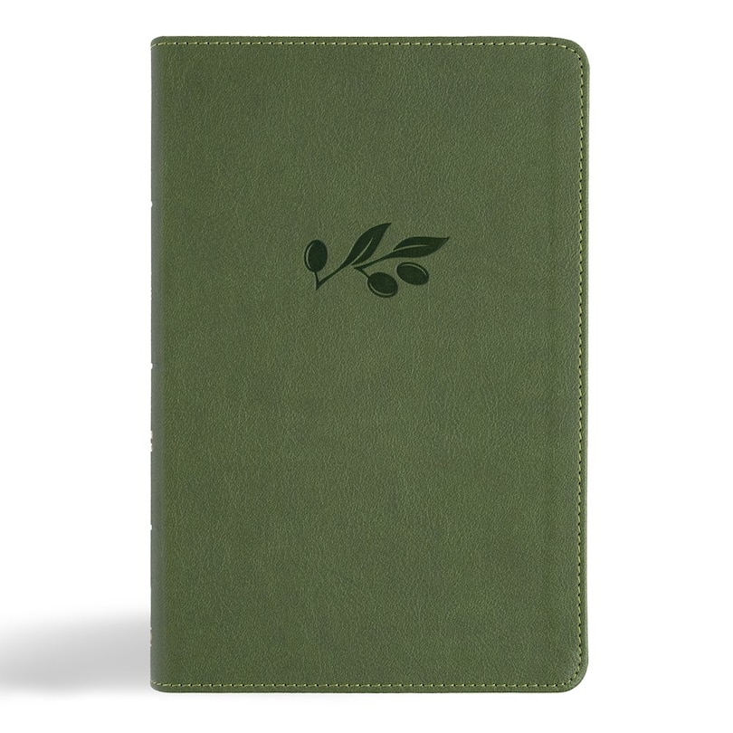 Front cover_CSB Large Print Personal Size Reference Bible, Digital Study Edition, Olive LeatherTouch