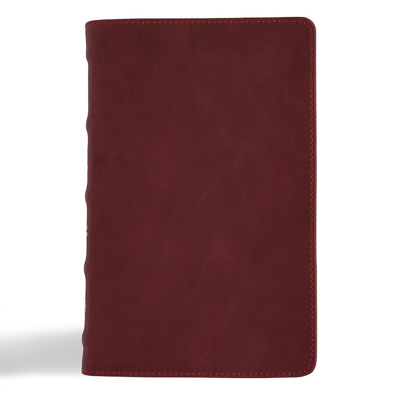 Couverture_CSB Personal Size Bible, Holman Handcrafted Collection, Marbled Burgundy Premium Calfskin