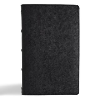 Front cover_NASB Single-Column Personal Size Bible, Holman Handcrafted Collection, Black Premium Goatskin