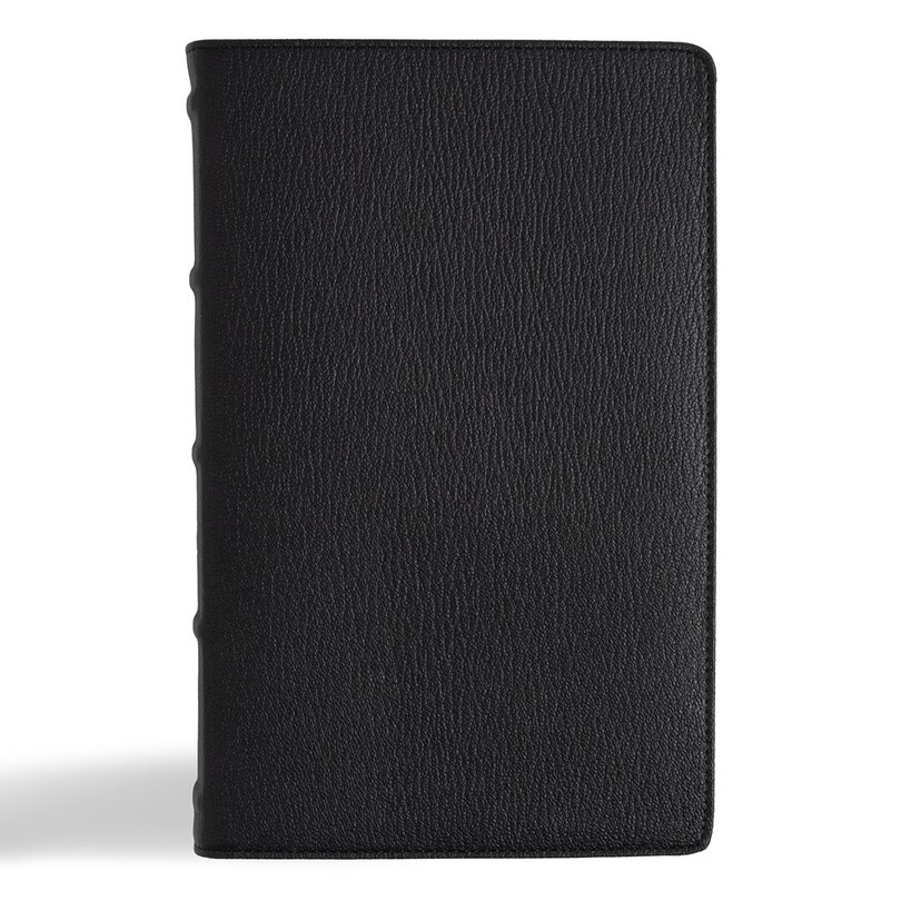 Front cover_NASB Single-Column Personal Size Bible, Holman Handcrafted Collection, Black Premium Goatskin