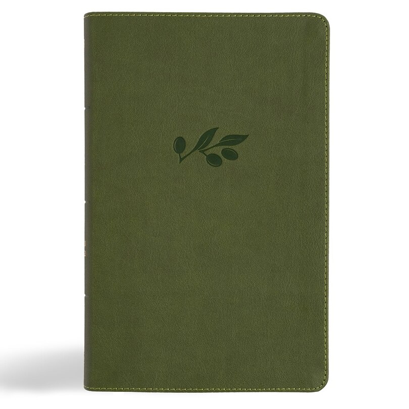 Front cover_NASB Single-Column Personal Size Bible, Olive LeatherTouch
