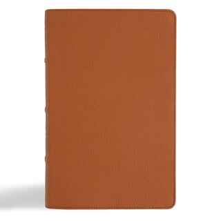 Front cover_NASB Single-Column Personal Size Bible, Tan Genuine Leather