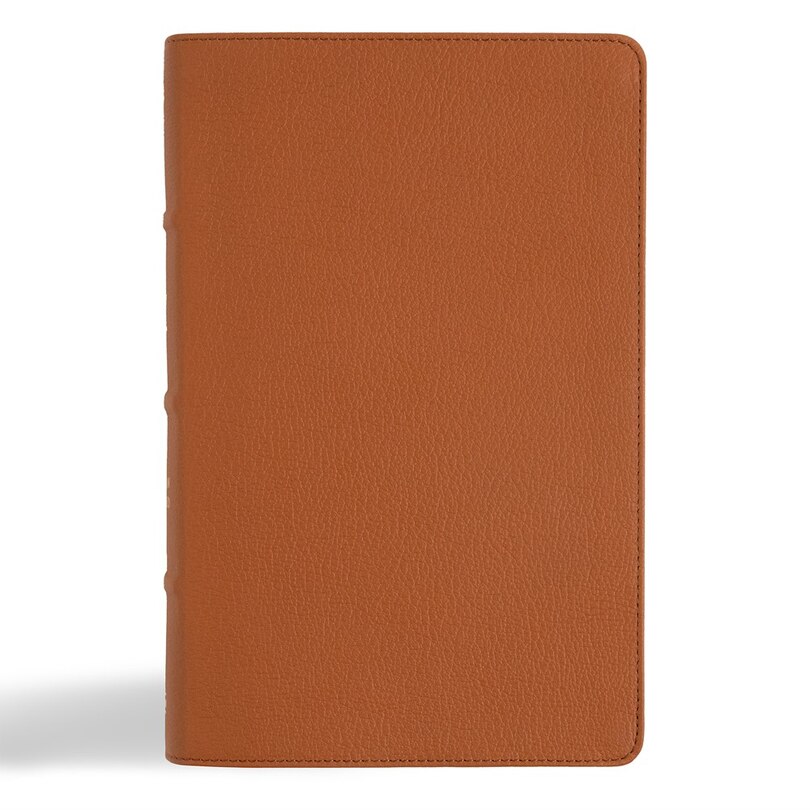 Front cover_NASB Single-Column Personal Size Bible, Tan Genuine Leather