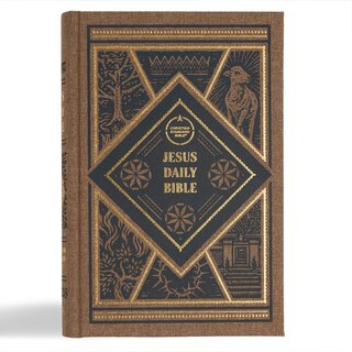 Front cover_CSB Jesus Daily Bible, Brown Cloth Over Board