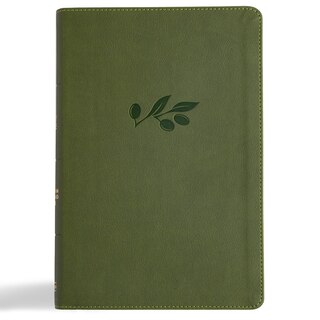 Front cover_CSB Giant Print Reference Bible, Digital Study Edition, Olive LeatherTouch, Indexed