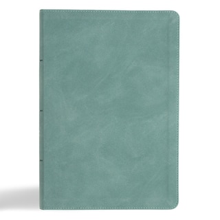 Front cover_CSB Giant Print Single-Column Bible, Earthen Teal SuedeSoft LeatherTouch
