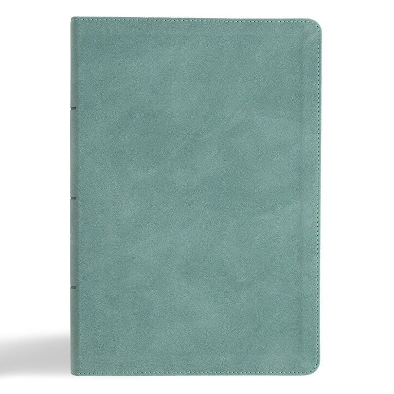 Front cover_CSB Giant Print Single-Column Bible, Earthen Teal SuedeSoft LeatherTouch