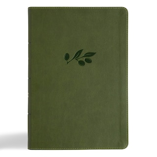 Couverture_CSB Giant Print Single-Column Bible, Olive LeatherTouch
