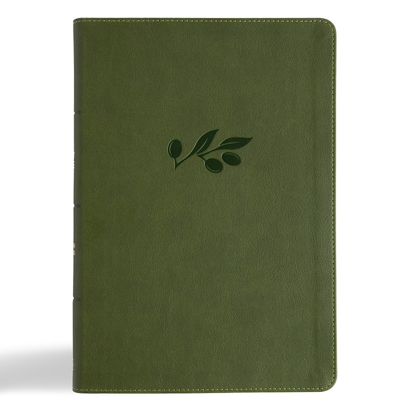 Couverture_CSB Giant Print Single-Column Bible, Olive LeatherTouch