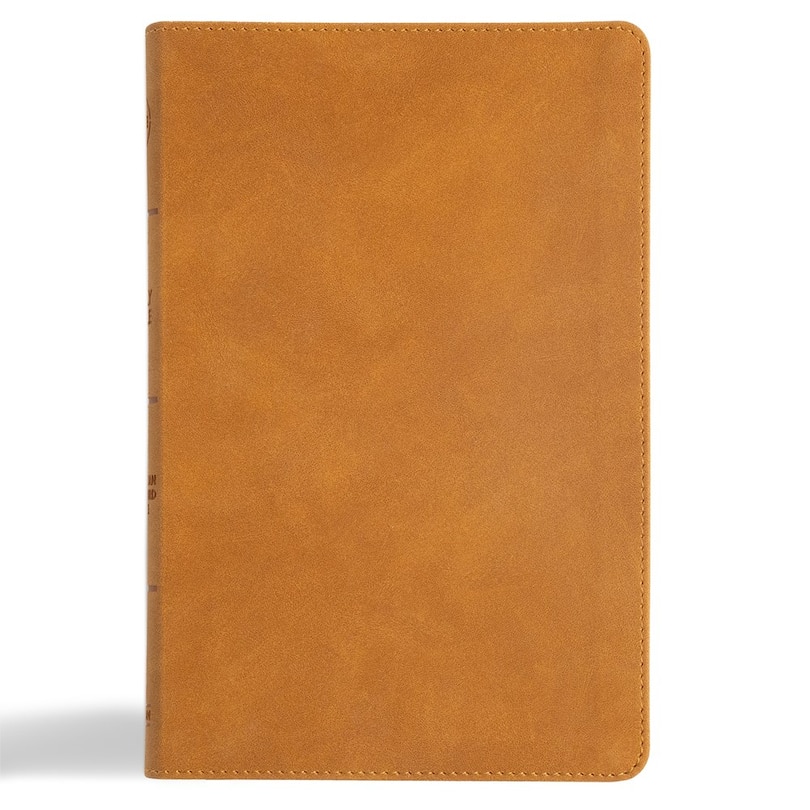 Front cover_CSB Thinline Bible, Digital Study Edition, Camel Suedesoft Leathertouch