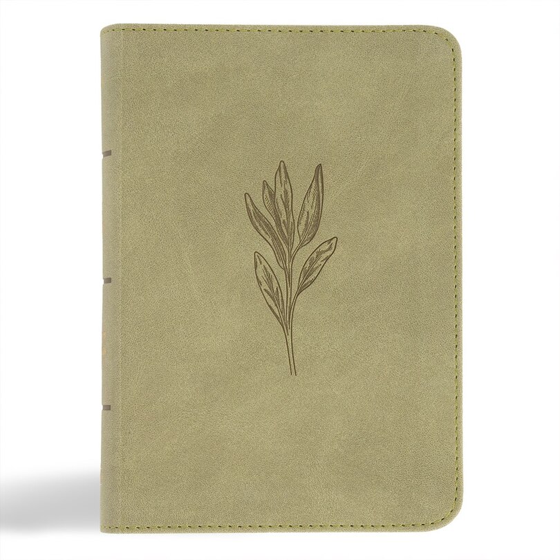 Front cover_NASB Large Print Compact Reference Bible, Sage SuedeSoft LeatherTouch