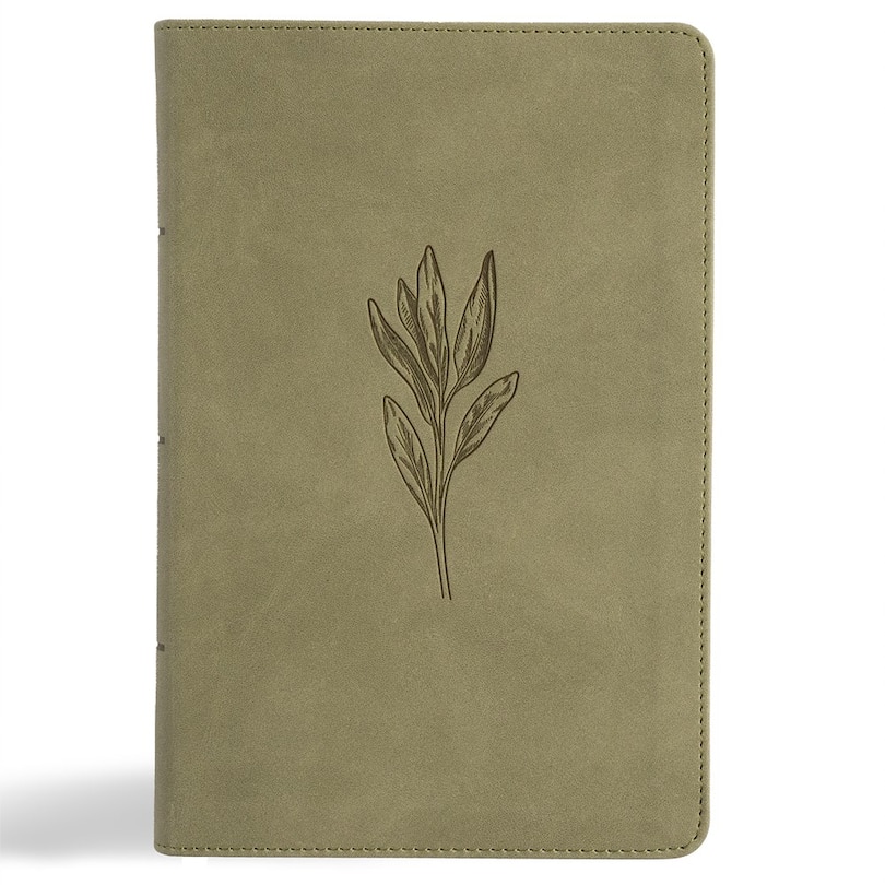 Front cover_NASB Large Print Personal Size Reference Bible, Sage SuedeSoft LeatherTouch