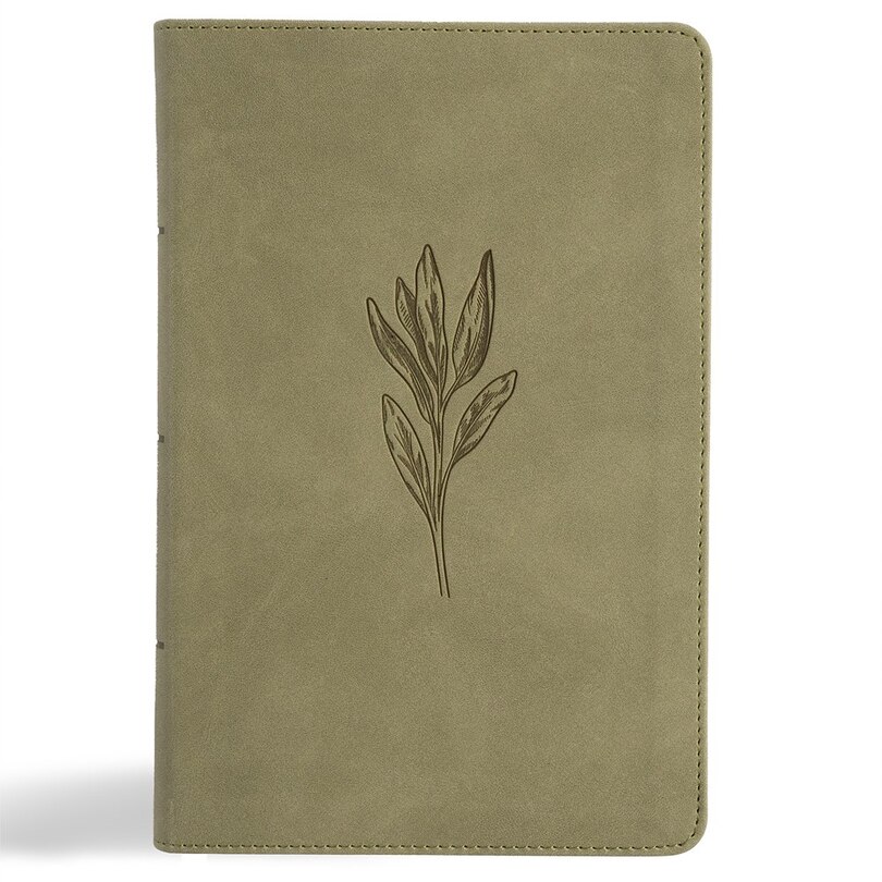 Front cover_NASB Large Print Personal Size Reference Bible, Sage SuedeSoft LeatherTouch, Indexed
