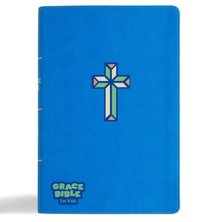 Couverture_CSB Grace Bible for Kids, Blue LeatherTouch (Dyslexia Friendly)