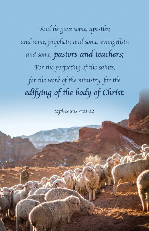 Front cover_Pastor Appreciation Bulletin: And He Gave (Package of 100)