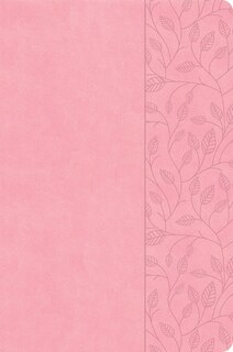 Front cover_CSB Large Print Thinline Bible, Value Edition, Soft Pink LeatherTouch