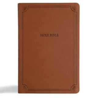 Front cover_NASB Large Print Thinline Bible, Value Edition, Brown LeatherTouch