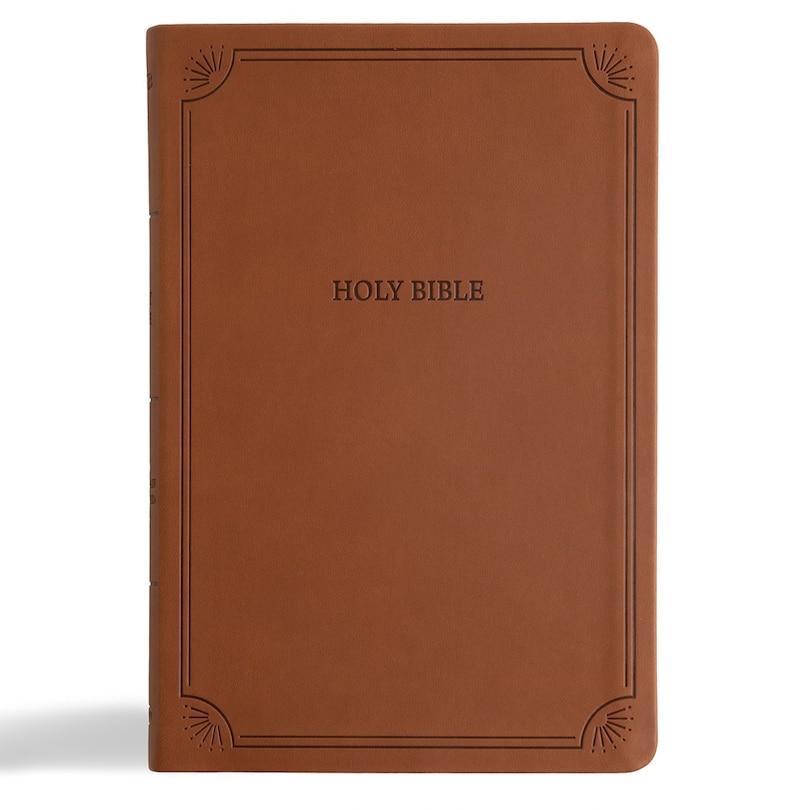 Front cover_NASB Large Print Thinline Bible, Value Edition, Brown LeatherTouch