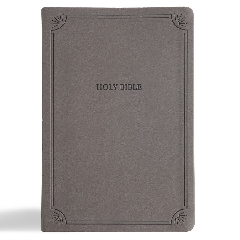 Front cover_NASB Large Print Thinline Bible, Value Edition, Charcoal LeatherTouch