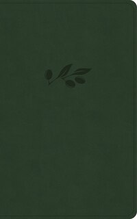 Front cover_CSB Single-Column Personal Size Reference Bible, Olive LeatherTouch