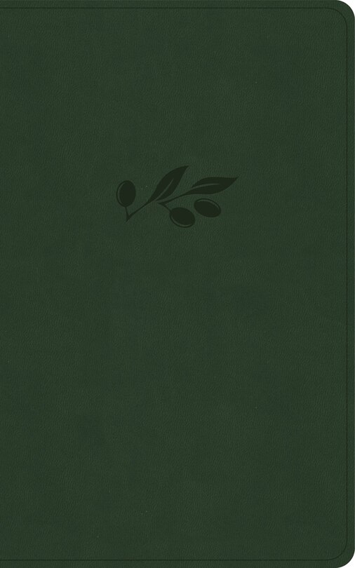 Front cover_CSB Single-Column Personal Size Reference Bible, Olive LeatherTouch