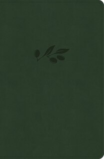 Front cover_CSB Personal Size Giant Print Bible, Olive LeatherTouch, Indexed