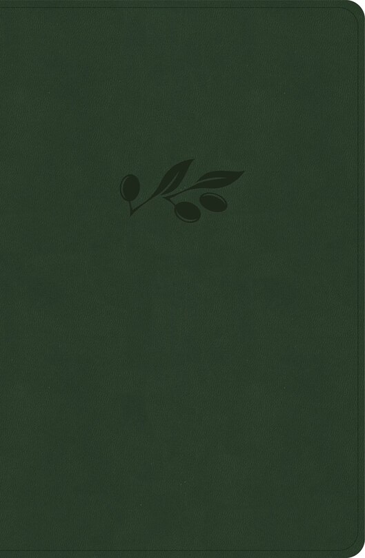 Front cover_CSB Personal Size Giant Print Bible, Olive LeatherTouch, Indexed