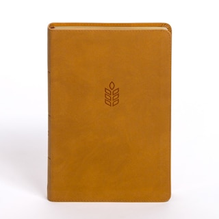 Front cover_CSB Personal Size Giant Print Bible, Camel SuedeSoft LeatherTouch