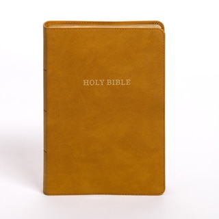Front cover_KJV Personal Size Giant Print Bible, Camel SuedeSoft LeatherTouch