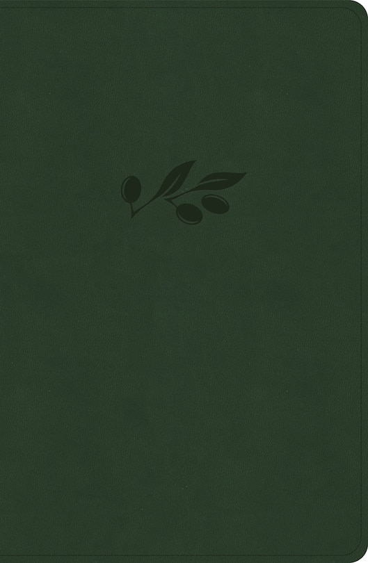 Front cover_NASB Personal Size Giant Print Bible, Olive LeatherTouch