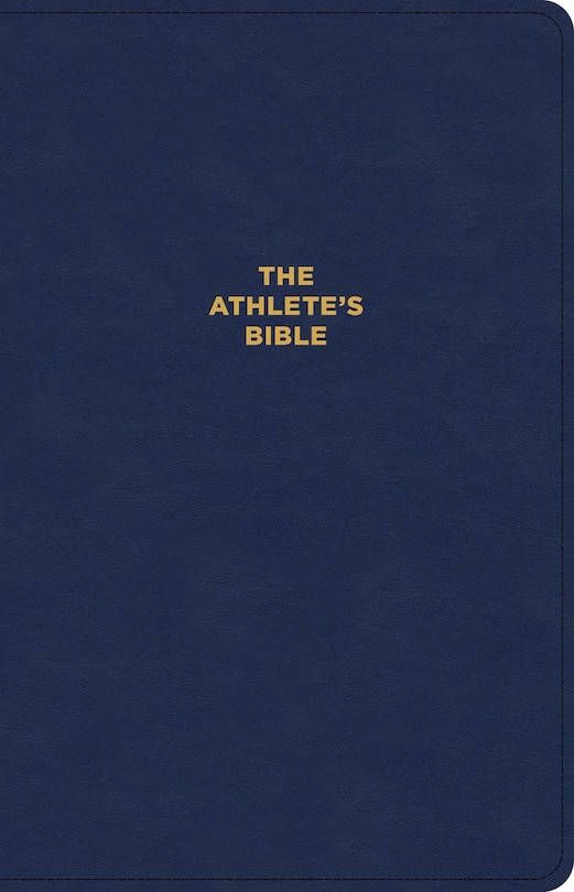 Front cover_CSB Athlete's Bible, Revised and Updated, Optimal Type, Navy LeatherTouch
