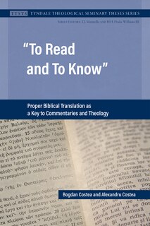 Front cover_To Read and to Know