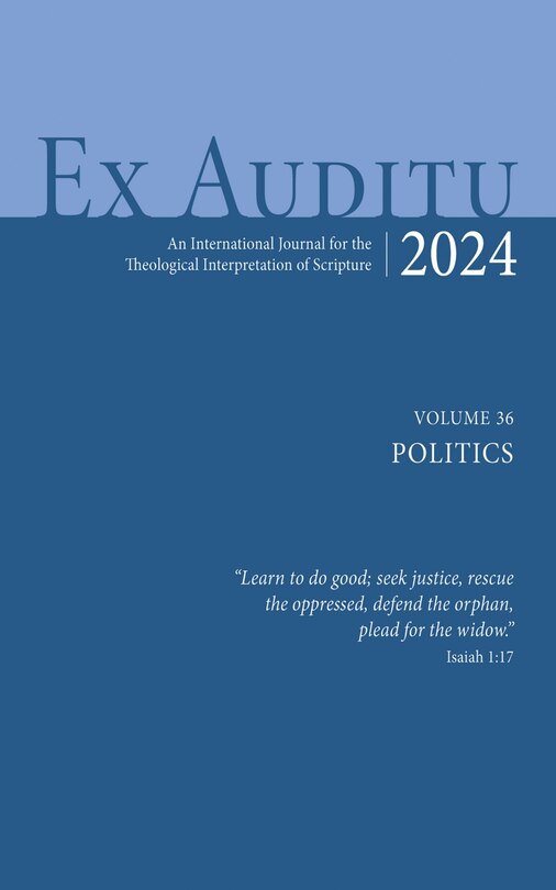 Front cover_Ex Auditu - Volume 36
