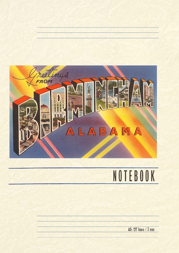 Front cover_Vintage Lined Notebook Greetings from Birmingham