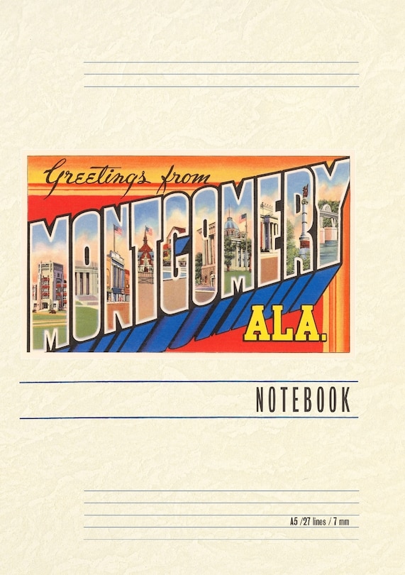 Front cover_Vintage Lined Notebook Greetings from Montgomery