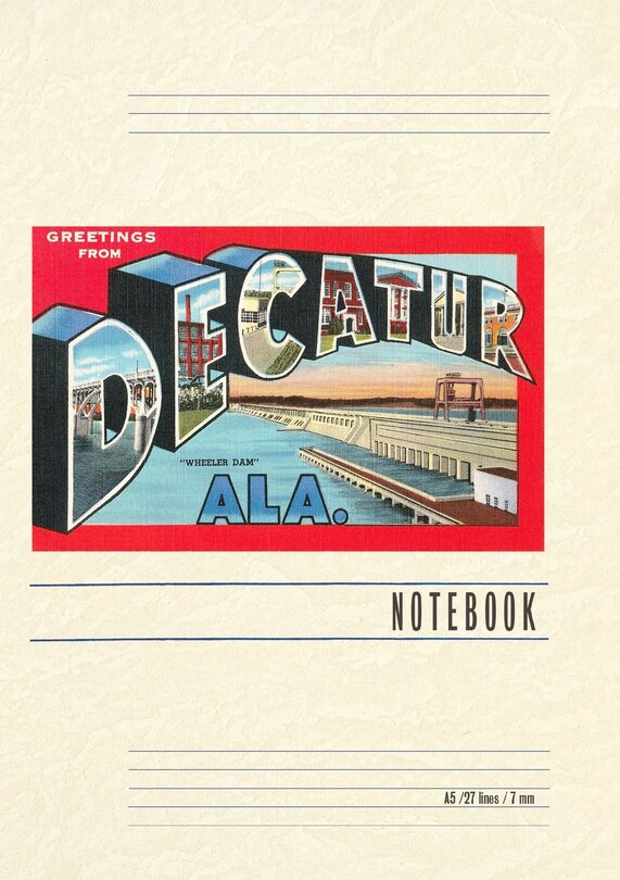 Front cover_Vintage Lined Notebook Greetings from Decatur