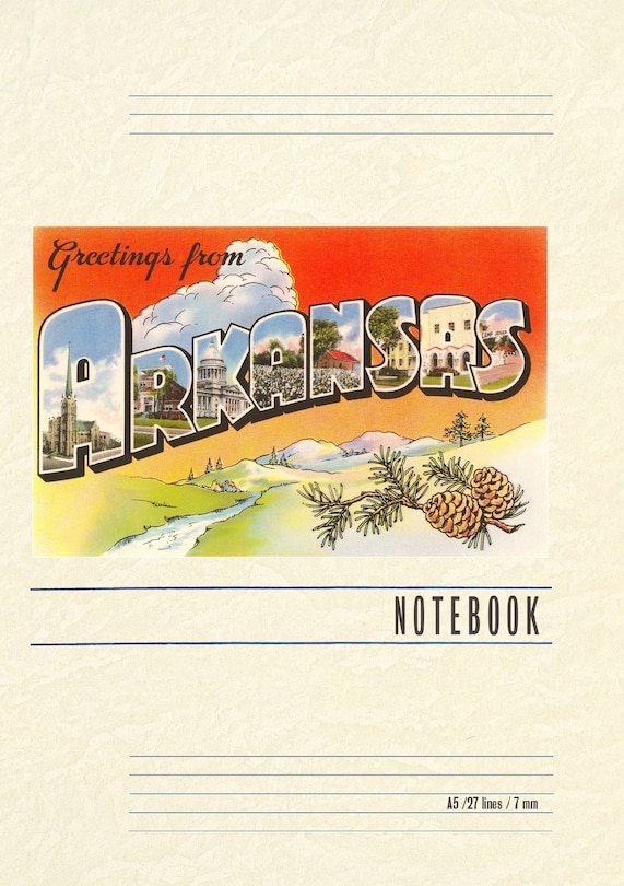 Couverture_Vintage Lined Notebook Greetings from Arkansas
