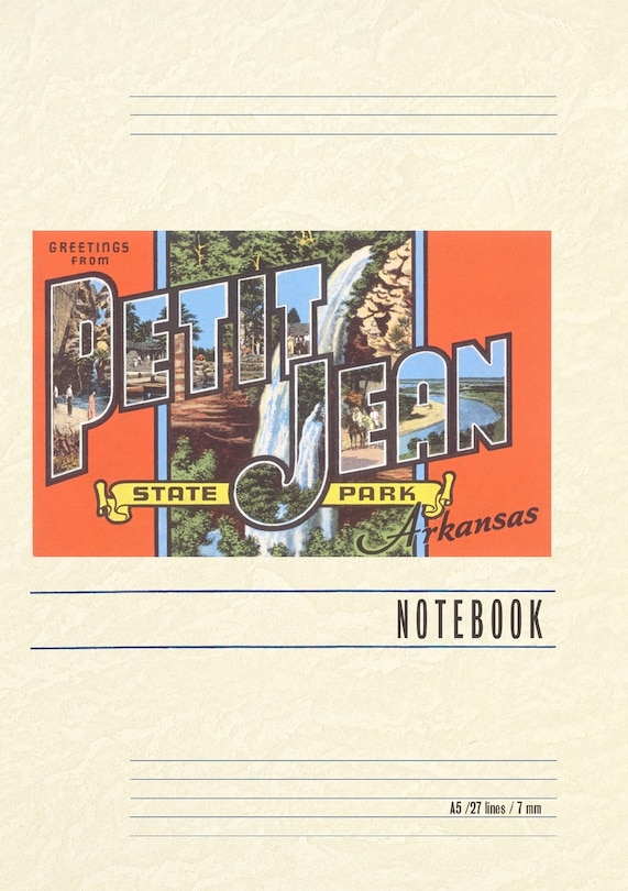 Front cover_Vintage Lined Notebook Greetings from Petit Jean