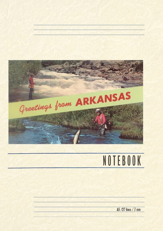 Front cover_Vintage Lined Notebook Greetings from Arkansas